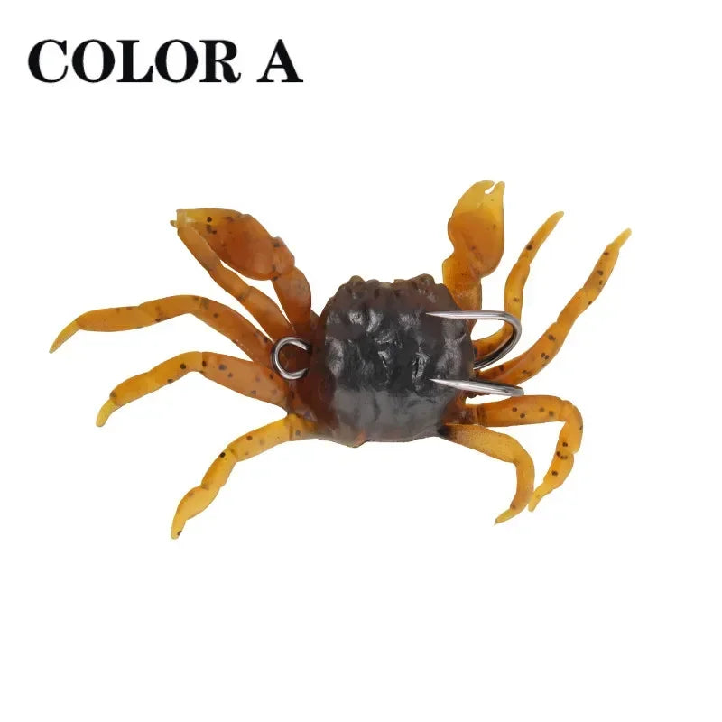 ALASICKA 5-10pcs 8/10CM Crab Lure 3D Simulation Crab Bait Artificial Bait Soft Bait Bass Wrasse Cod Sea Fishing Hook Tackle Tool