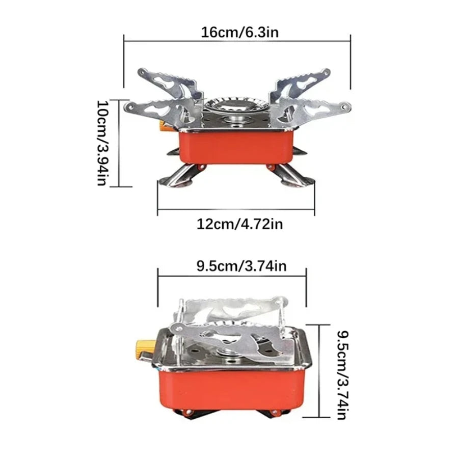 Portable Burner Camping Foldable Windproof Outdoor Gas Tank Stove for Backpacking Camping Hiking Picnic Camping Burner BBQ Grill