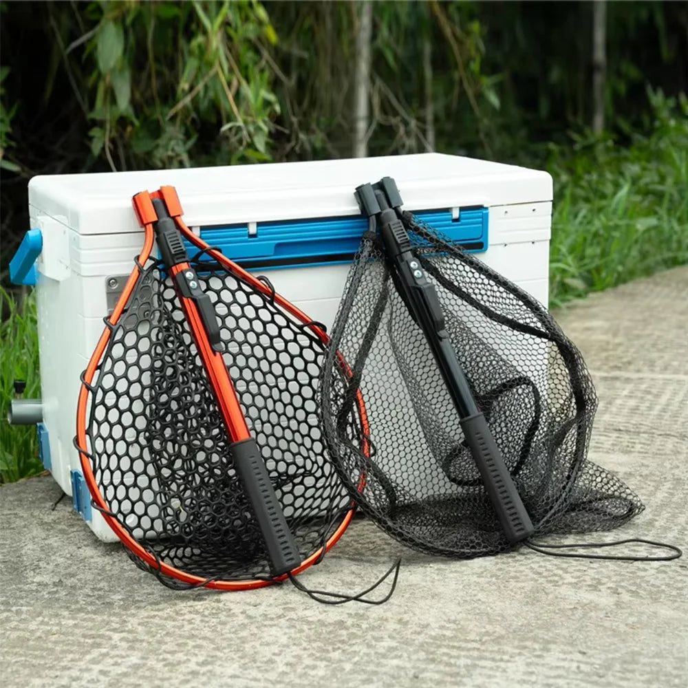 Fishing Landing Net with Telescoping Pole Handle Fish net Freshwater for Kids Men Women