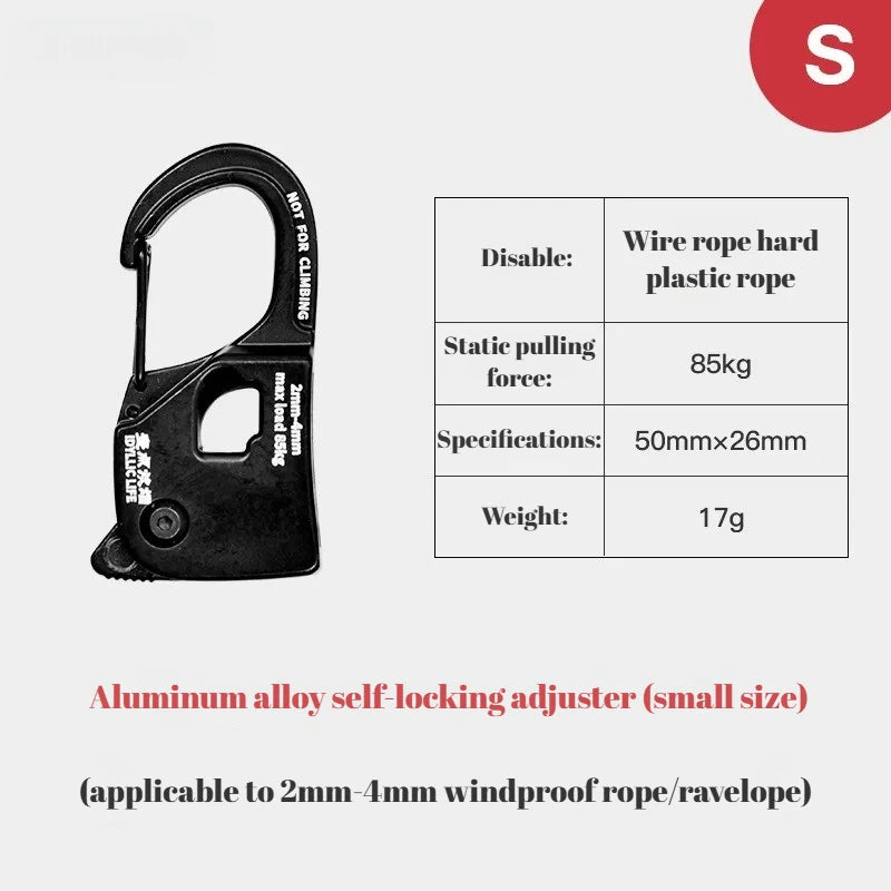 Aluminum Alloy Tent Rope Tensioner Heavy Duty Rustproof Lightweight Adjuster for Canopy Awning Wind Camping Accessories