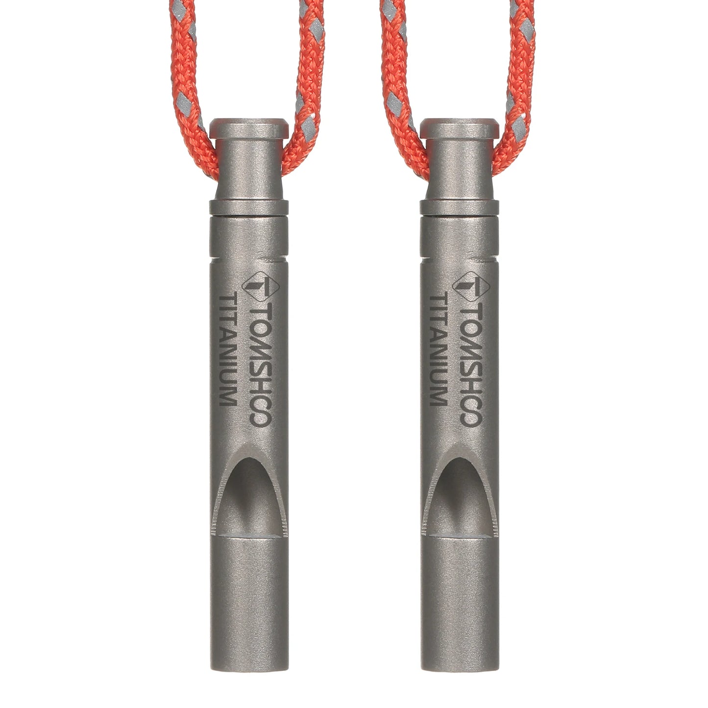 TOMSHOO Titanium Emergency Whistle with Cord Outdoor Survival Camping Hiking Exploring Emergency Whistle