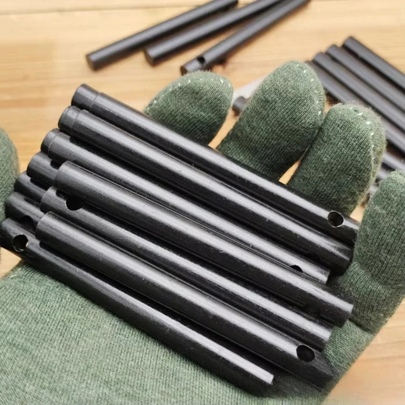 Outdoor Survival Magnesium Stick Perforated Camping Flint Outdoor Survival Tool 2PCS 8 * 80mm Fire Stick Emergency Fire Starter