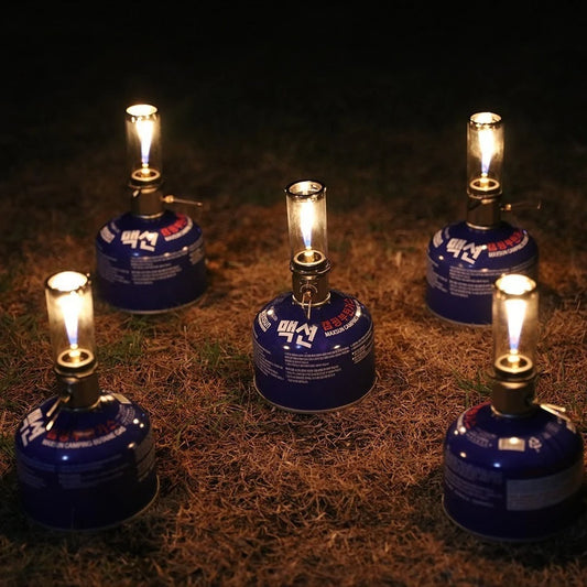 BRS-55 Dreamlike Candlelight Lamp Windproof Candle Light Gas Burner Stove Outdoor Camping Lights Tent Lighting Equipment