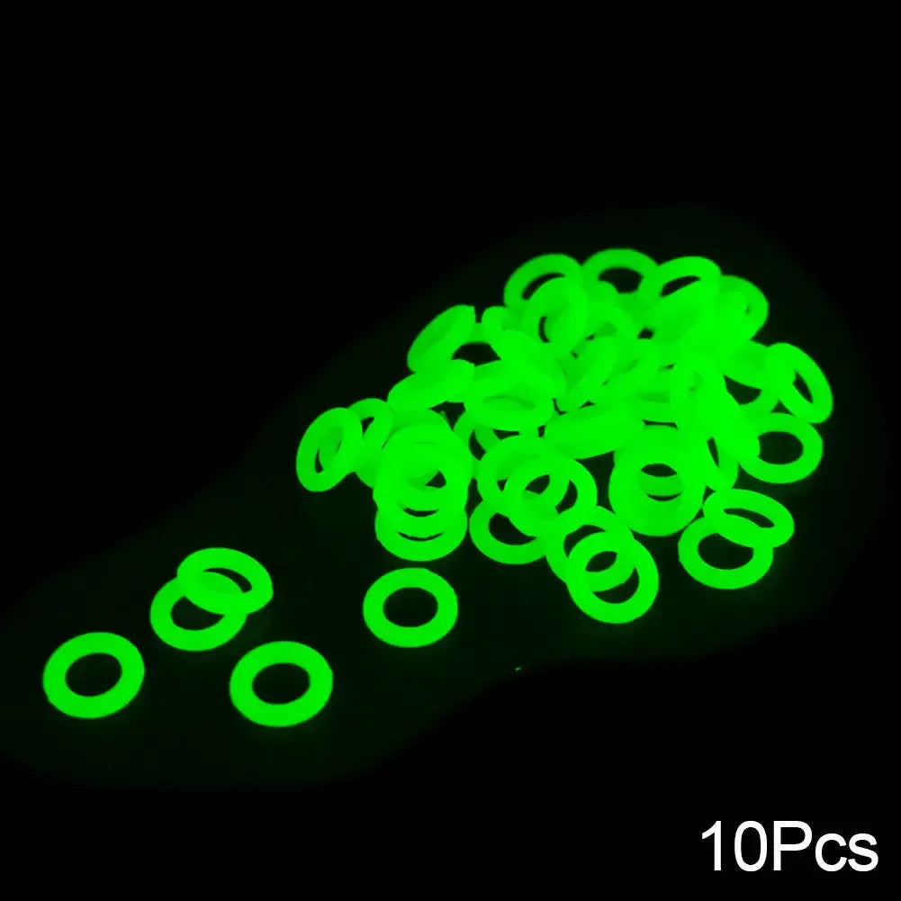 5/10/30/50pcs Outdoor Ground Nail Luminous Ring Silicone Rubber O-ring Warning Ring For Camping Tent Nail Accessories