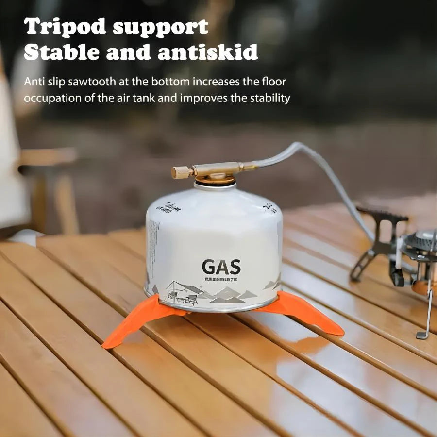 Fuel Can Stabilizer for Camping Stoves,Foldable Cartridge Canister Tripod Bracket for Hiking Camping Outdoor Gas Tank Bracket