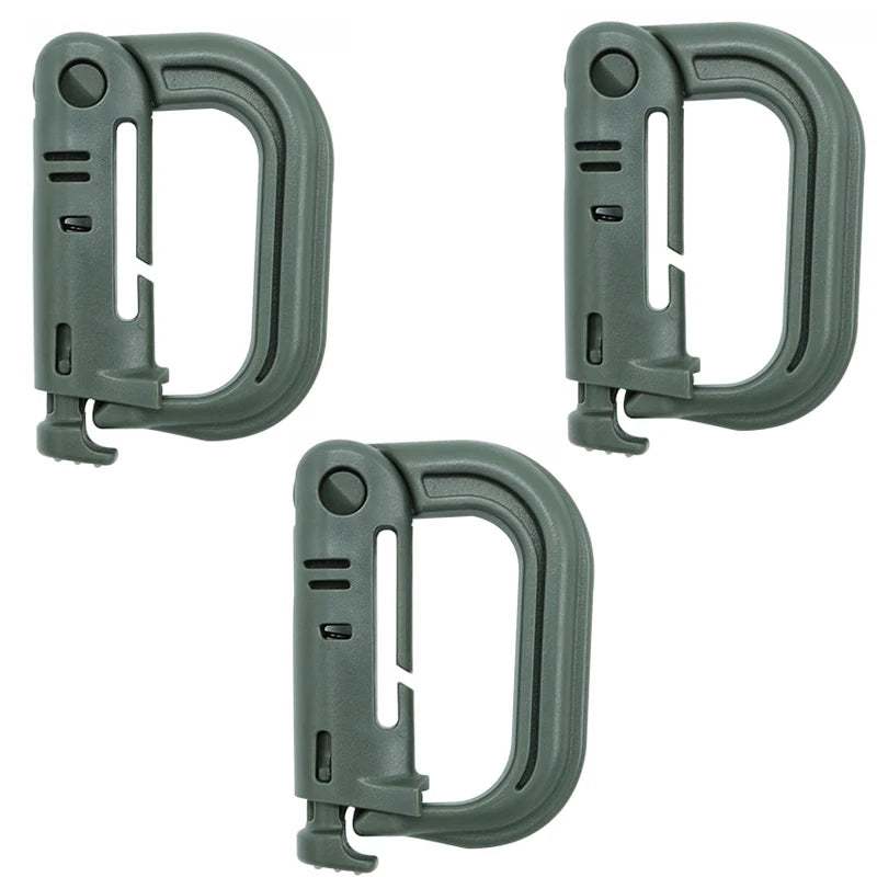 10/5/3/1PCS Outdoor Molle Carabiner D Locking Ring Plastic Clip Snap Type Ring Buckle Carabiner Keychain ITW Fastener Bag Buckle