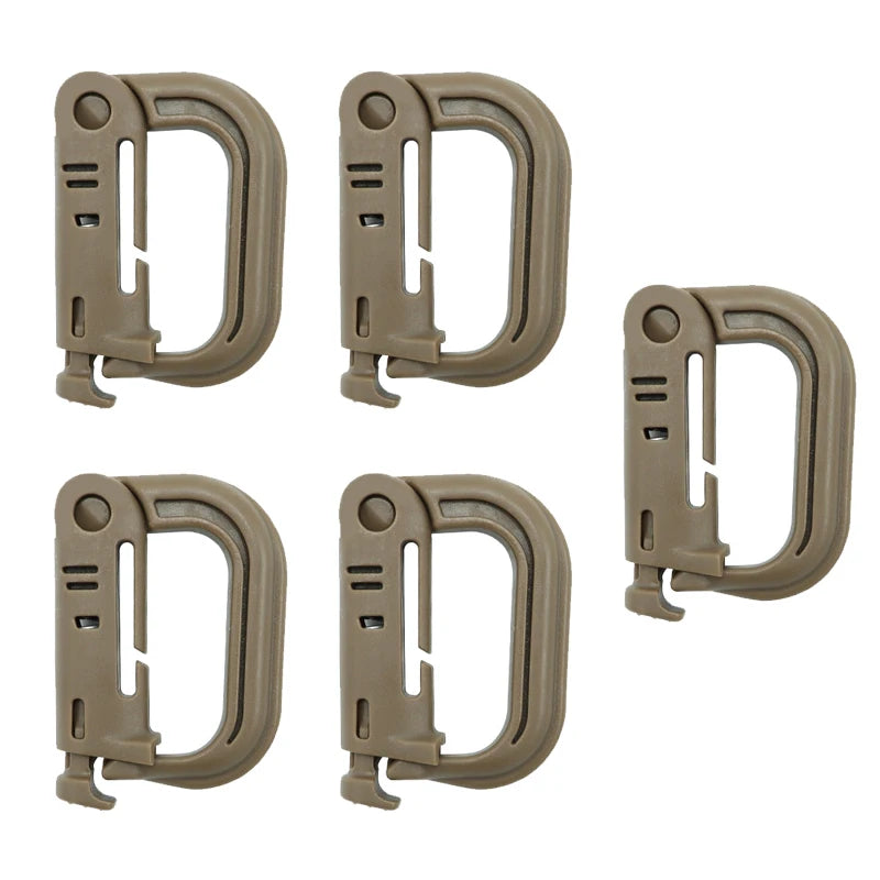 10/5/3/1PCS Outdoor Molle Carabiner D Locking Ring Plastic Clip Snap Type Ring Buckle Carabiner Keychain ITW Fastener Bag Buckle