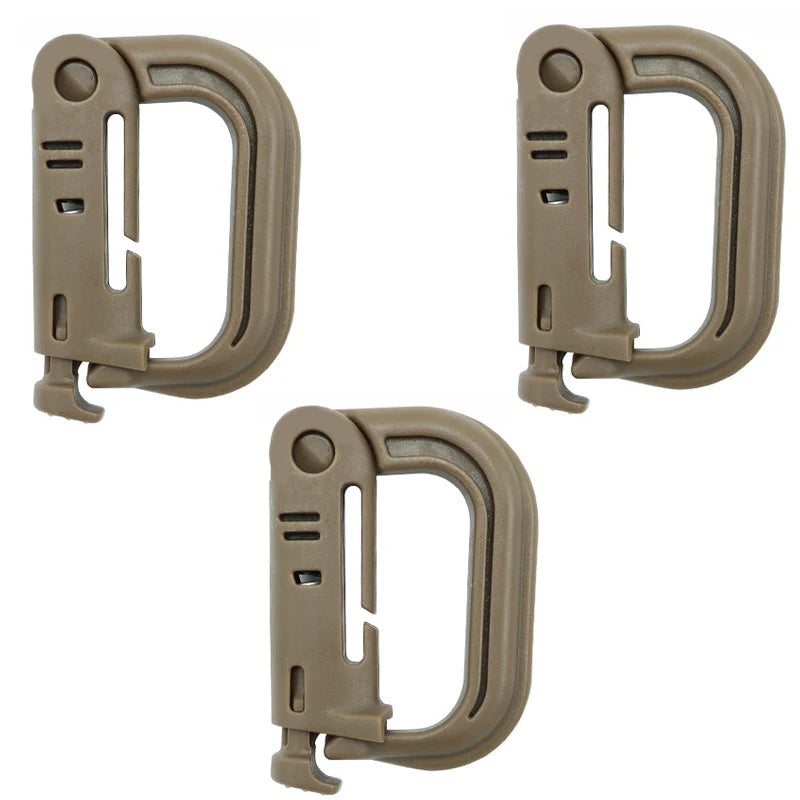 10/5/3/1PCS Outdoor Molle Carabiner D Locking Ring Plastic Clip Snap Type Ring Buckle Carabiner Keychain ITW Fastener Bag Buckle
