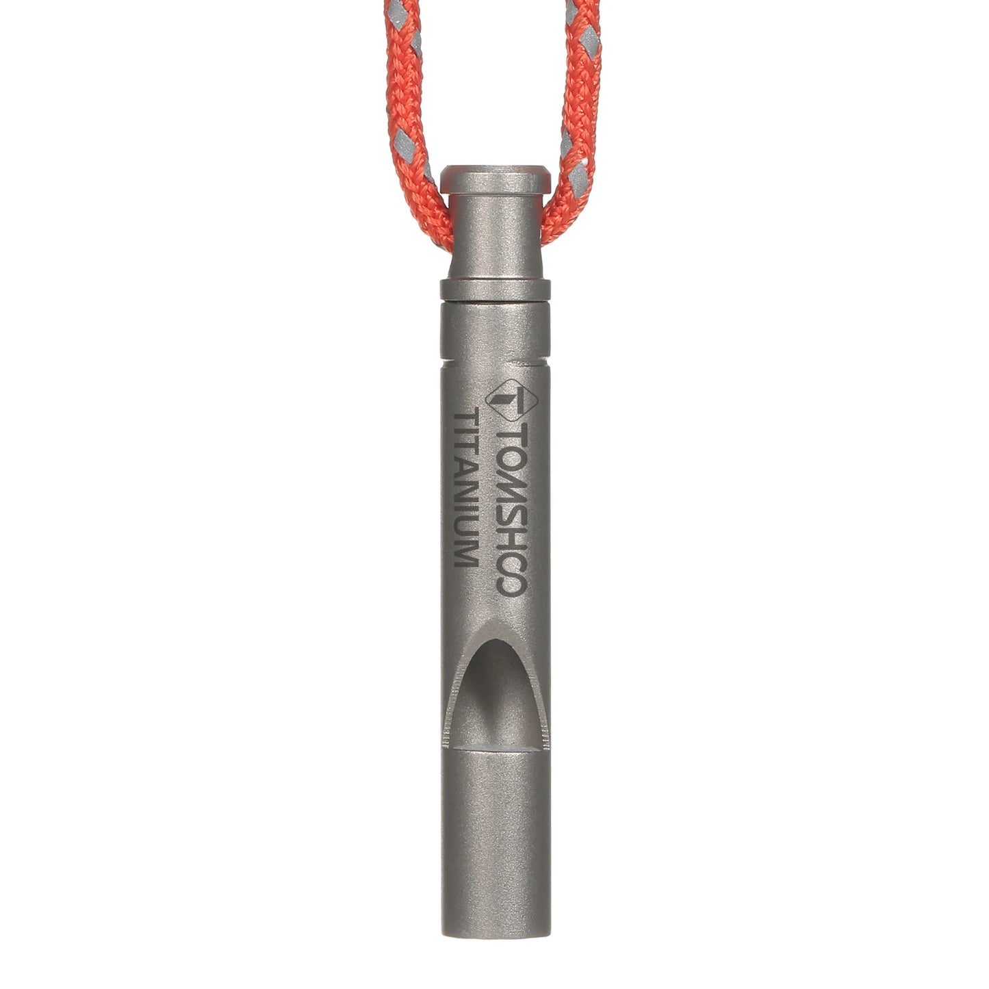 TOMSHOO  Titanium Emergency Whistle with Cord Outdoor Survival Camping Hiking Exploring Emergency Whistle