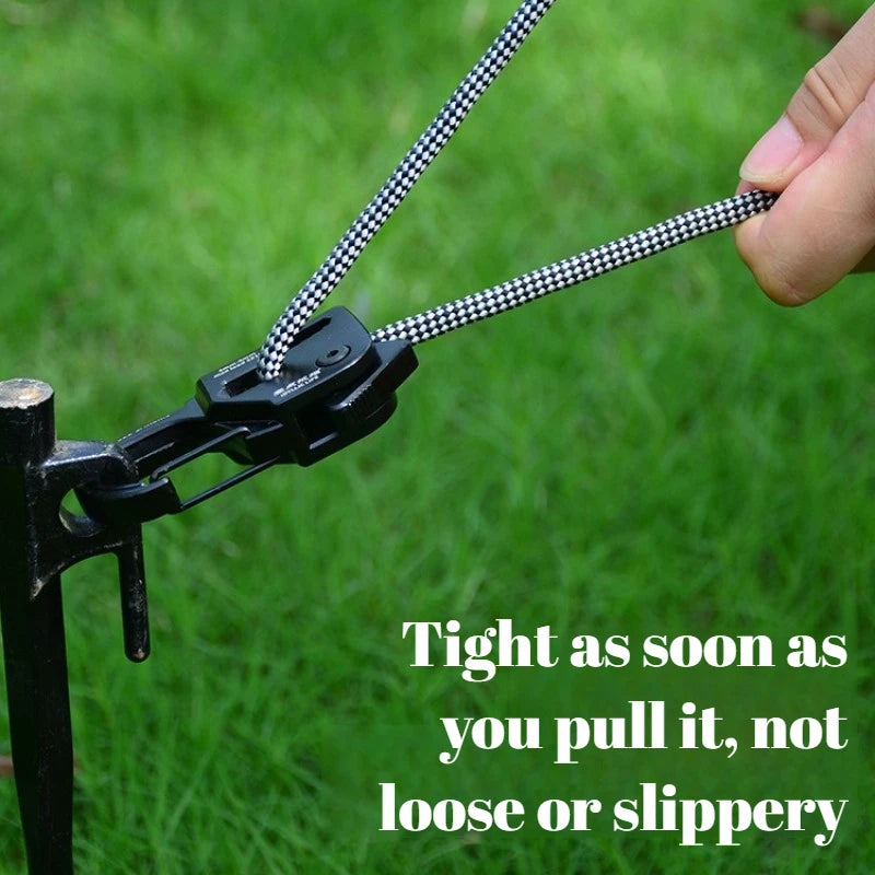 Aluminum Alloy Tent Rope Tensioner Heavy Duty Rustproof Lightweight Adjuster for Canopy Awning Wind Camping Accessories