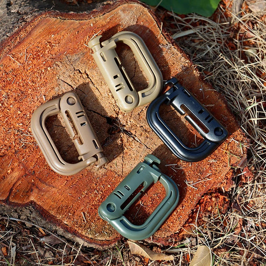 10/5/3/1PCS Outdoor Molle Carabiner D Locking Ring Plastic Clip Snap Type Ring Buckle Carabiner Keychain ITW Fastener Bag Buckle