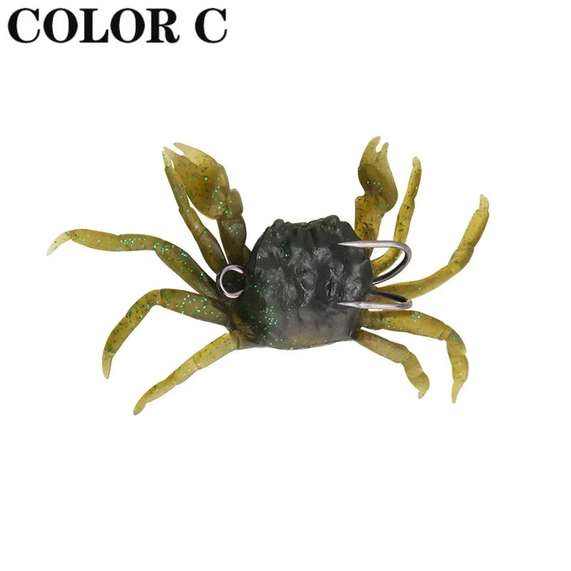 ALASICKA 5-10pcs 8/10CM Crab Lure 3D Simulation Crab Bait Artificial Bait Soft Bait Bass Wrasse Cod Sea Fishing Hook Tackle Tool