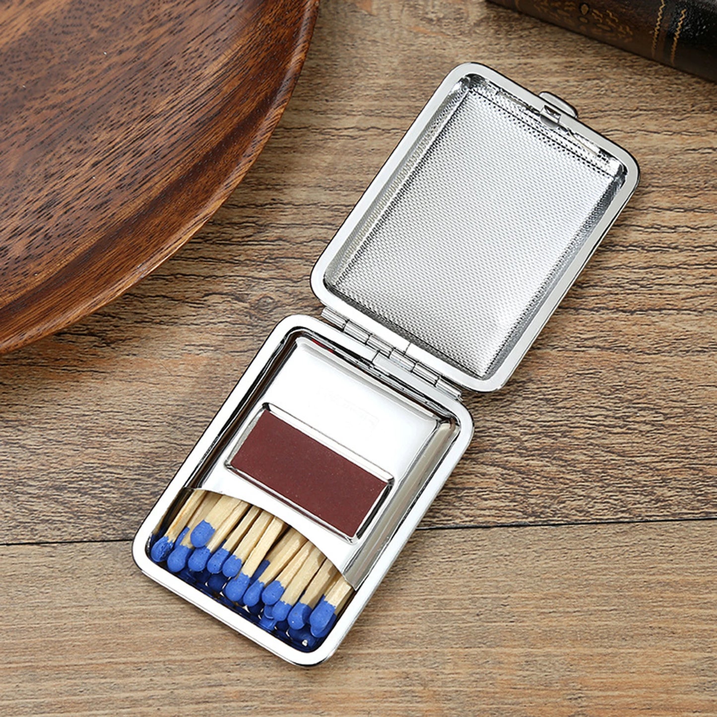 Vintage Metal Matchbox Waterproof Seal Portable Reusable for Camping Hiking Emergency Tools