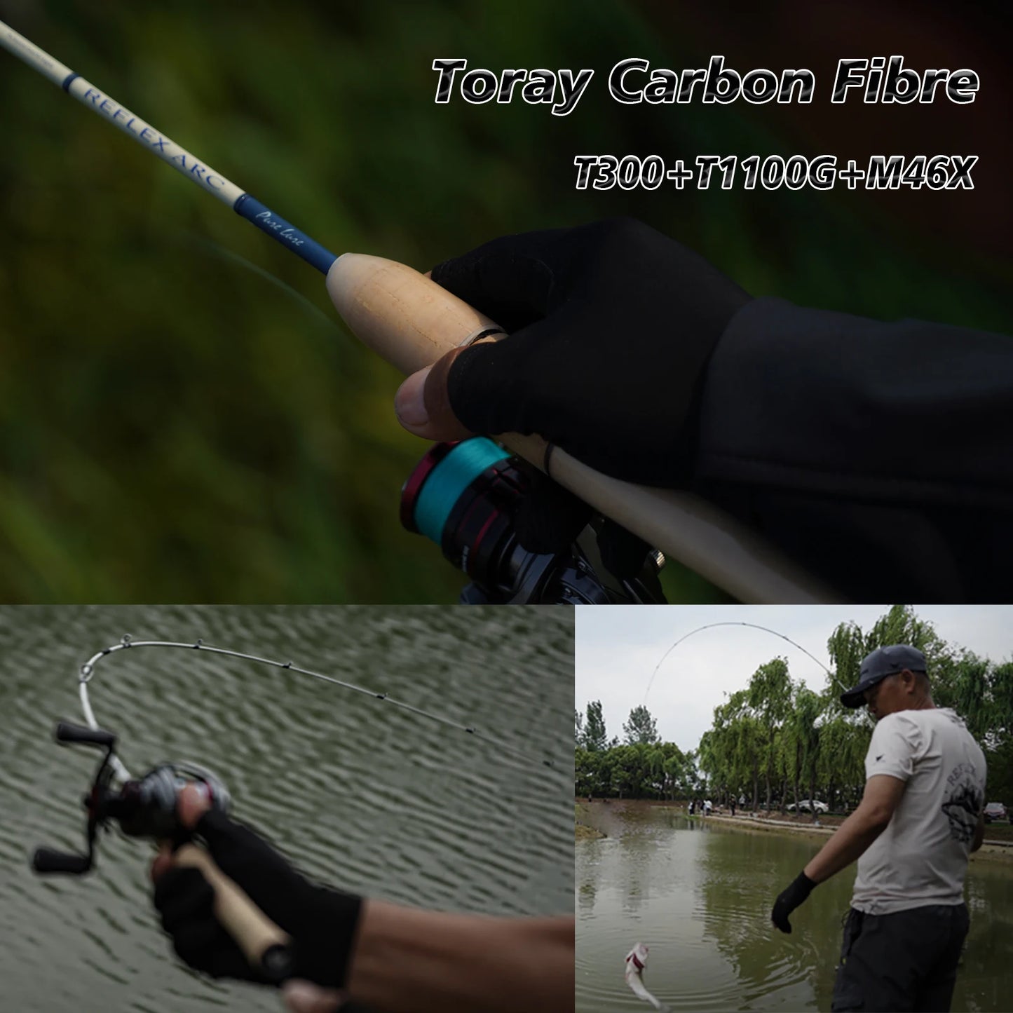 PURELURE REFLEX ARC Flick Cast 0.5-12g BFS Rod 6FT Toray Carbon T1100 FUJI SIC Ring Full Cork Reel Seat Trout Perch Bass Pike