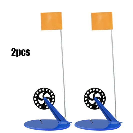 FTK 2pcs/set Tip Up Winter Ice Fishing rod Convenient Braking System Ice Fishing Supply Fishing Accessories for Outdoor