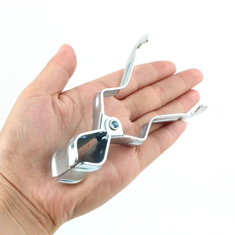 1/2pcs Outdoor Metal Iron Clip Camping Tent Light Stand Hanging Hook Multi-function Hiking in The Wilderness Lamp Hanger Clamp