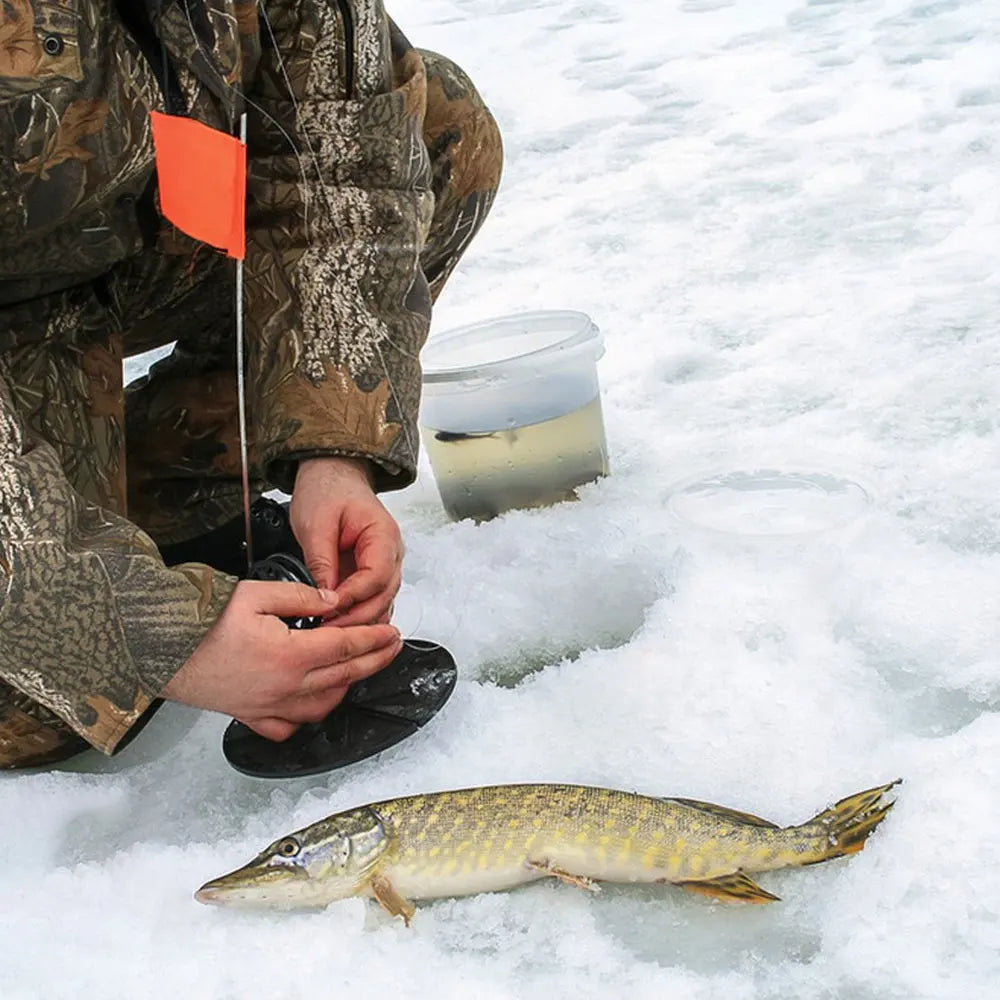 FTK 2pcs/set Tip Up Winter Ice Fishing rod Convenient Braking System Ice Fishing Supply Fishing Accessories for Outdoor