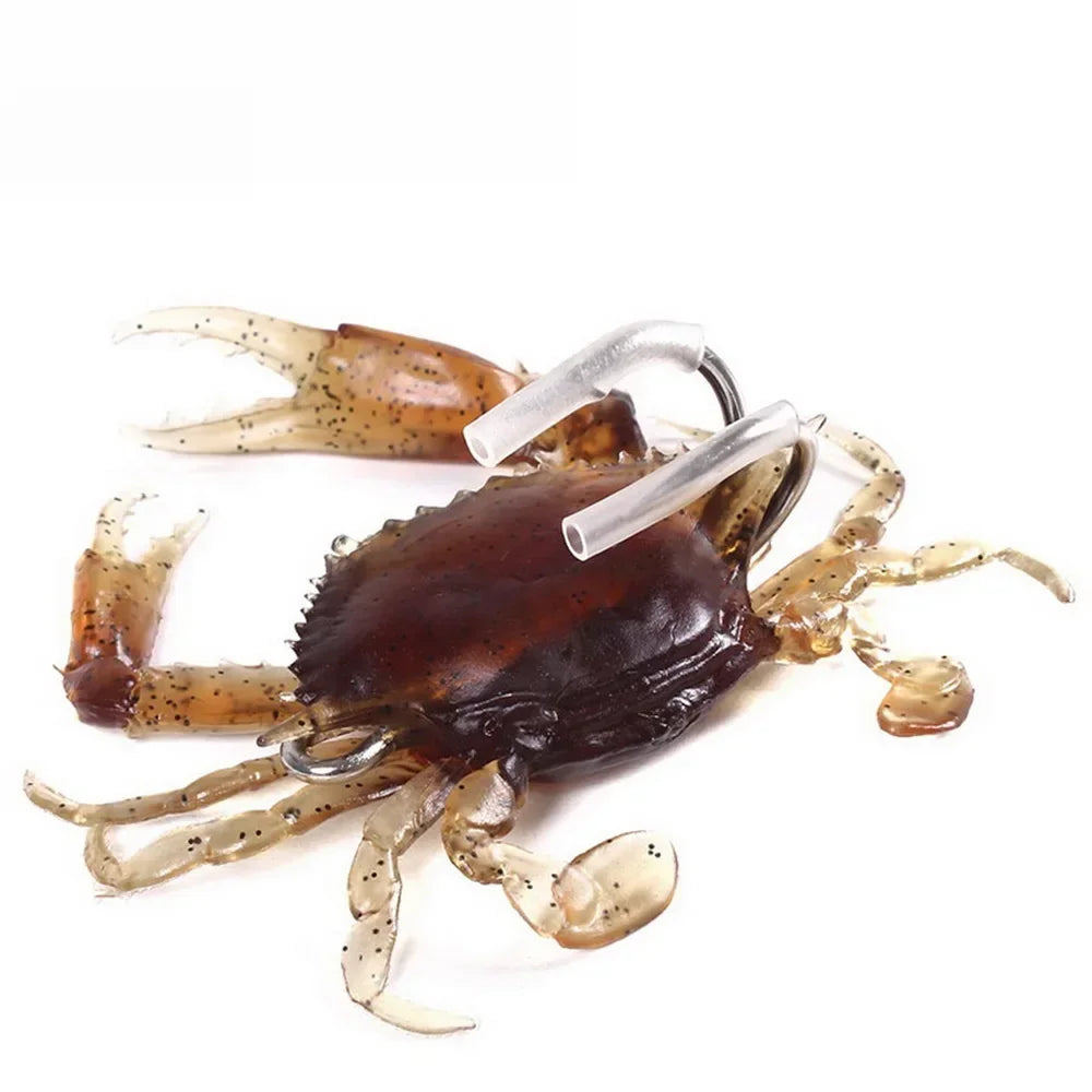 ALASICKA 5-10pcs 8/10CM Crab Lure 3D Simulation Crab Bait Artificial Bait Soft Bait Bass Wrasse Cod Sea Fishing Hook Tackle Tool