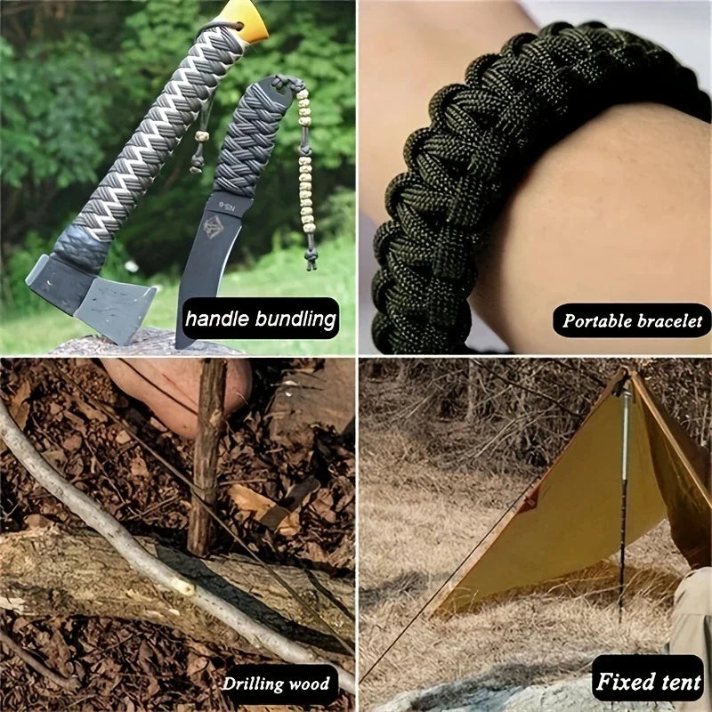 7 Strand Core Cord Rope - Durable 4mm Thick Outdoor Braided Multi-Functional with Tensile Strength Under 122lbs for Camping,DIY