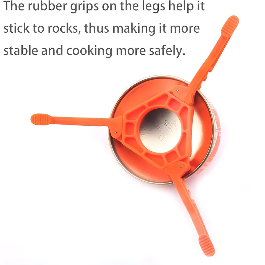 Fuel Can Stabilizer for Camping Stoves,Foldable Cartridge Canister Tripod Bracket for Hiking Camping Outdoor Gas Tank Bracket