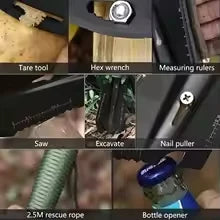 Portable Engineer Shovel - Ultralight Camping Trowel for Survival, Backpacking & Outdoor Digging Tool with Multifunction