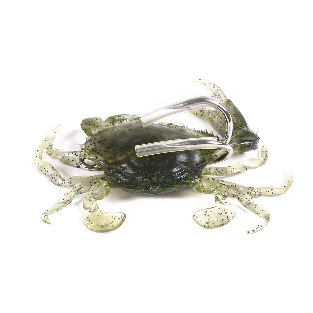 ALASICKA 5-10pcs 8/10CM Crab Lure 3D Simulation Crab Bait Artificial Bait Soft Bait Bass Wrasse Cod Sea Fishing Hook Tackle Tool