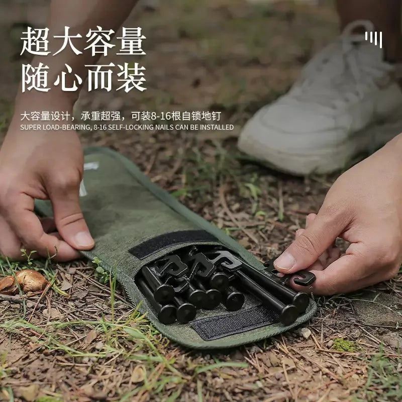 Outdoor Ground Nail Oxford Cloth Storage Bag Camping Kit Multifunctional  Travelling Camping Equipment Accessories Storage Bag ﻿