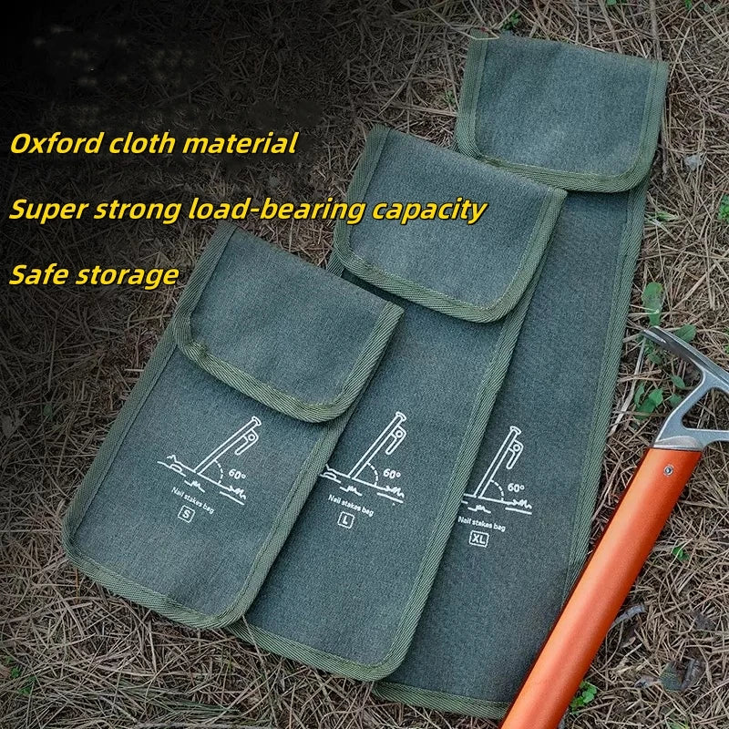 Outdoor Ground Nail Oxford Cloth Storage Bag Camping Kit Multifunctional  Travelling Camping Equipment Accessories Storage Bag ﻿