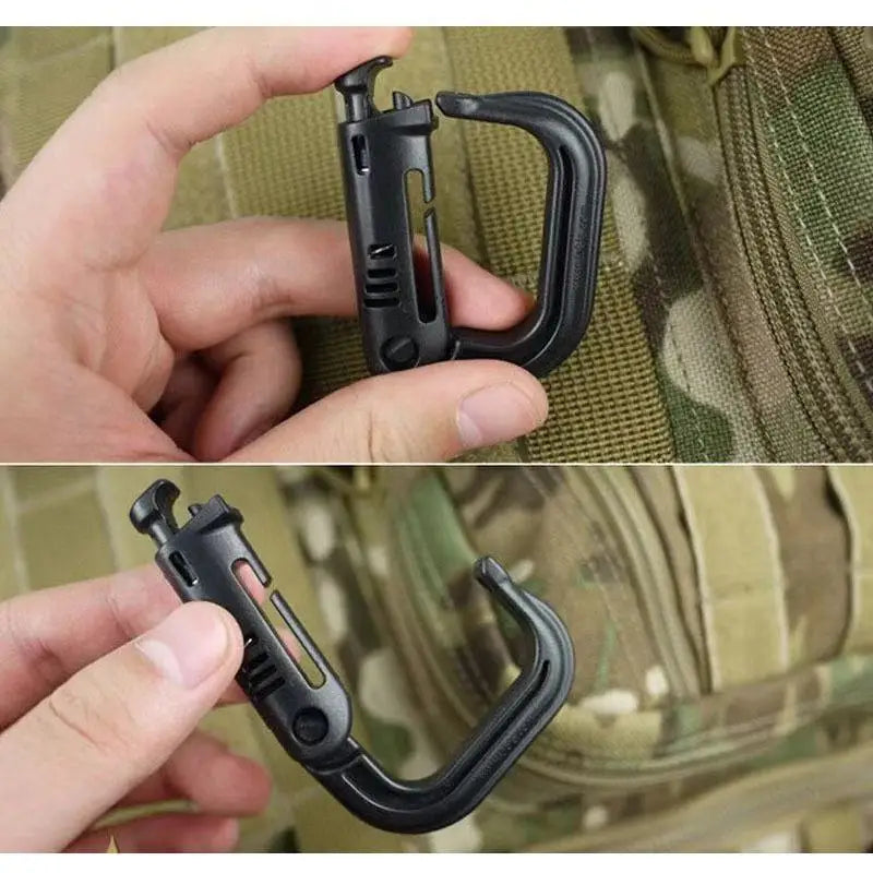 10/5/3/1PCS Outdoor Molle Carabiner D Locking Ring Plastic Clip Snap Type Ring Buckle Carabiner Keychain ITW Fastener Bag Buckle