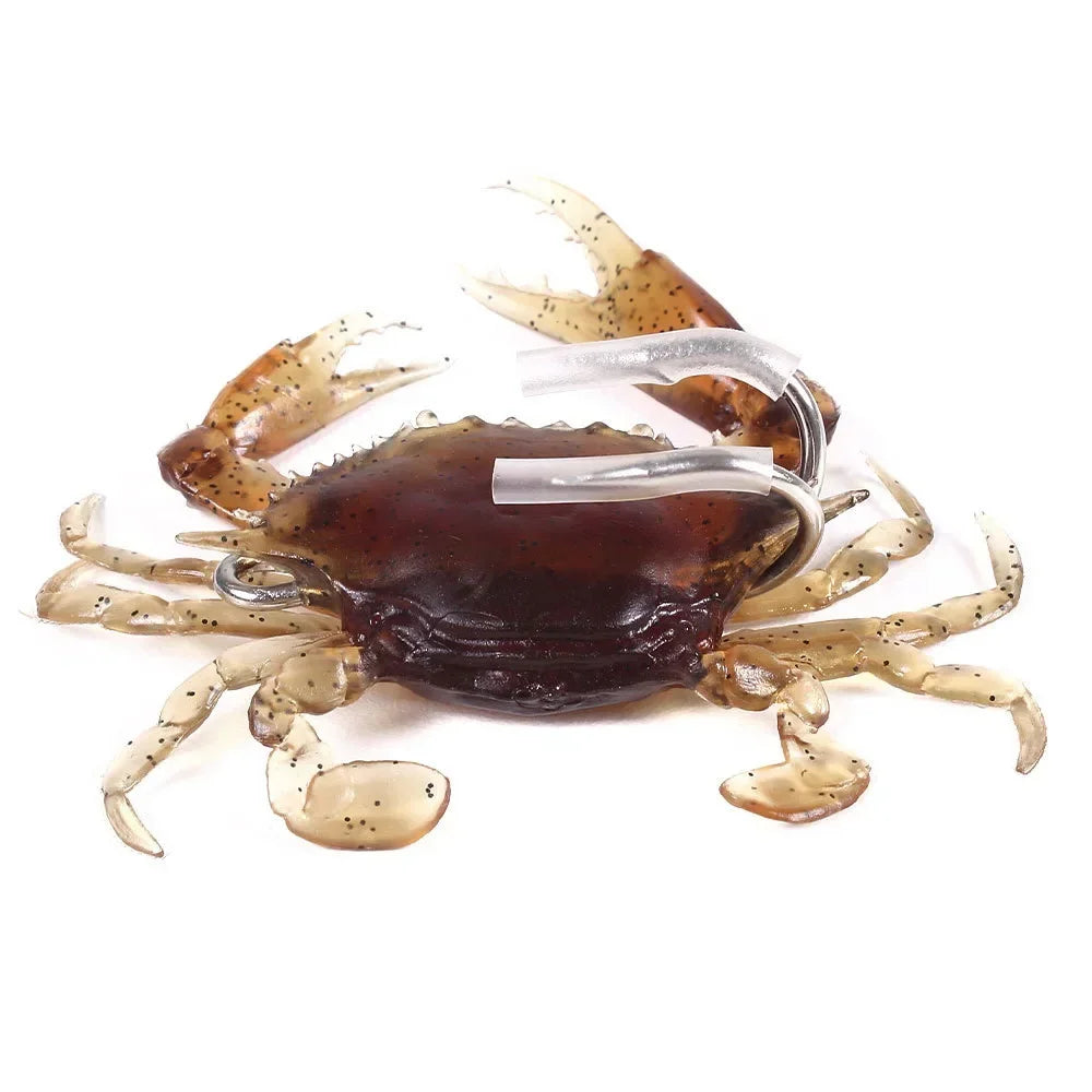 ALASICKA 5-10pcs 8/10CM Crab Lure 3D Simulation Crab Bait Artificial Bait Soft Bait Bass Wrasse Cod Sea Fishing Hook Tackle Tool