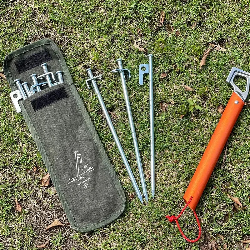 Outdoor Ground Nail Oxford Cloth Storage Bag Camping Kit Multifunctional  Travelling Camping Equipment Accessories Storage Bag ﻿