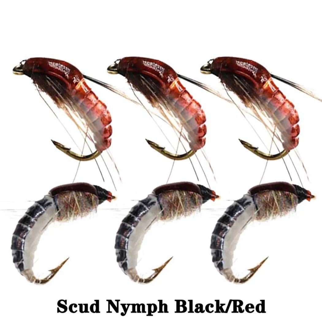 Fishing Lures-6/9Pcs/Box Realistic Nymph Scud Fly for Trout Fishing Fly Tying Artificial Bait Lure