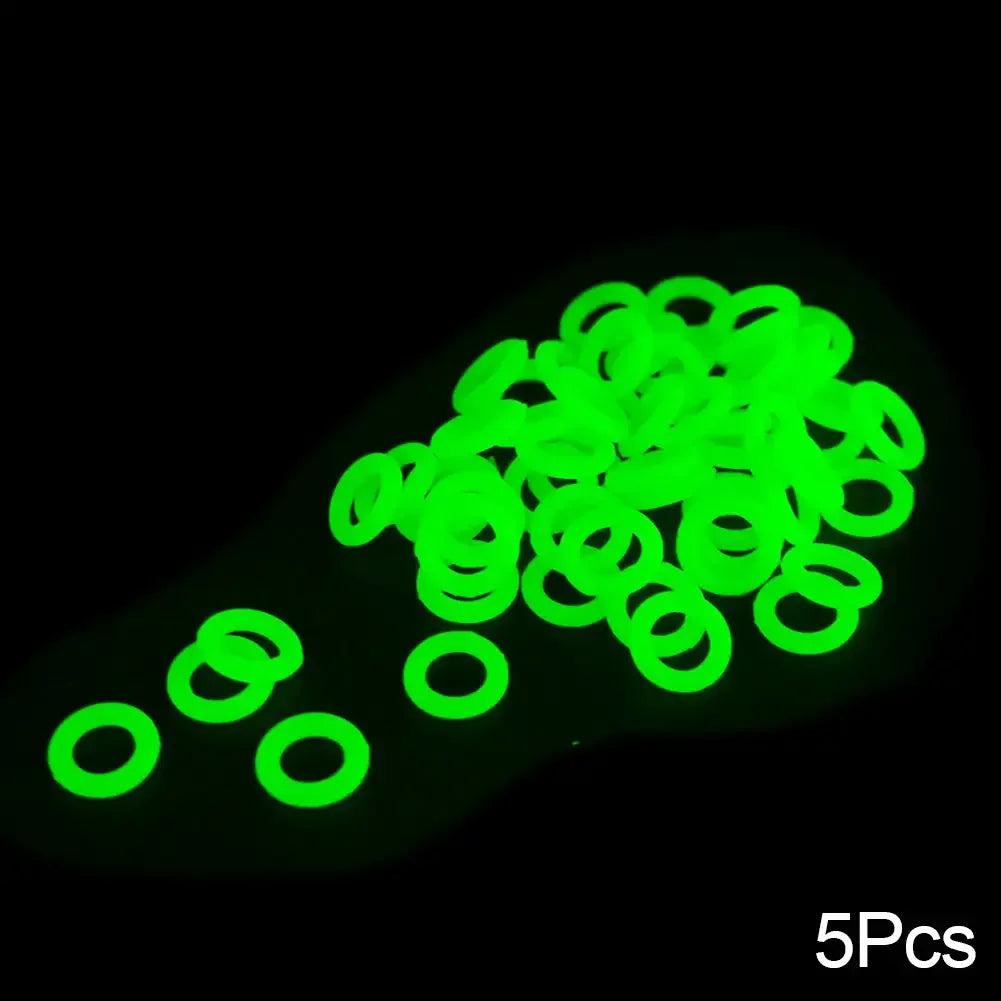 5/10/30/50pcs Outdoor Ground Nail Luminous Ring Silicone Rubber O-ring Warning Ring For Camping Tent Nail Accessories