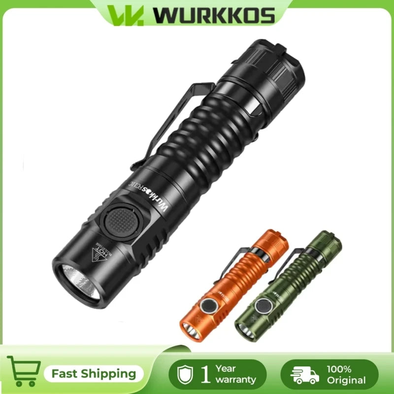 Wurkkos FC11C Nichia 519A Buck Circuit Hiking 18650 Flashlight Max output 1200 LM USB C Rechargeable EDC Torch