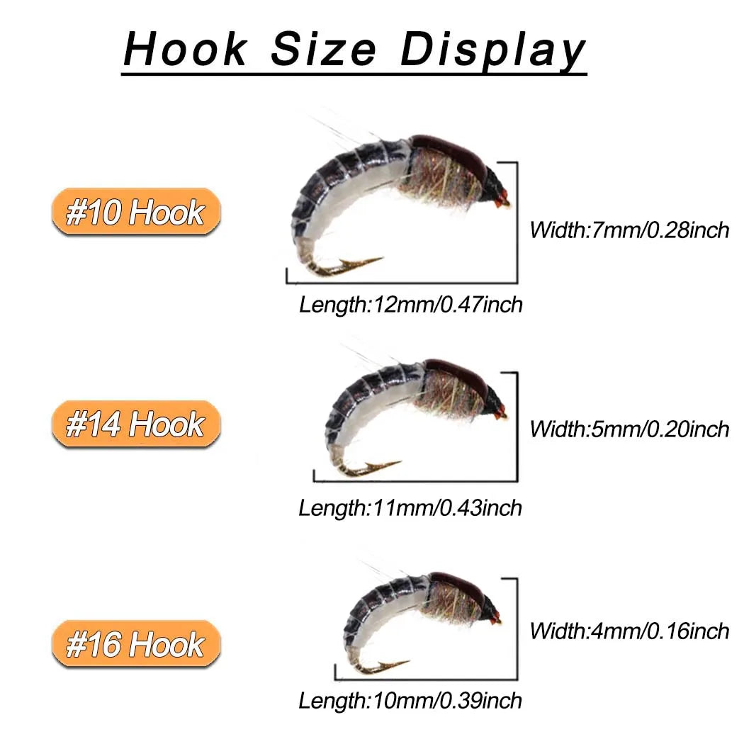 Fishing Lures-6/9Pcs/Box Realistic Nymph Scud Fly for Trout Fishing Fly Tying Artificial Bait Lure