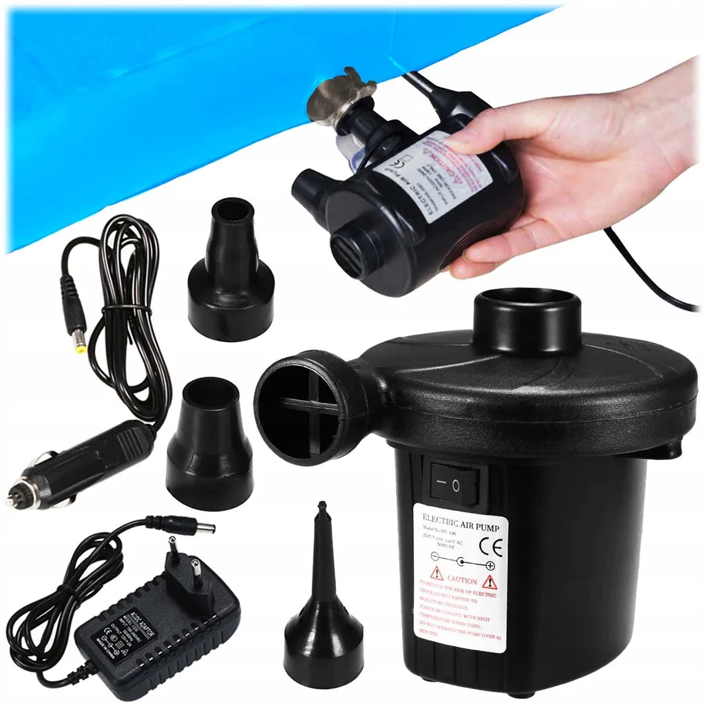 Electric Air Pump High Pressure Fast Inflation Deflation for Air Mattress Inflatable Boat Pool Floats Outdoor Portable Pump