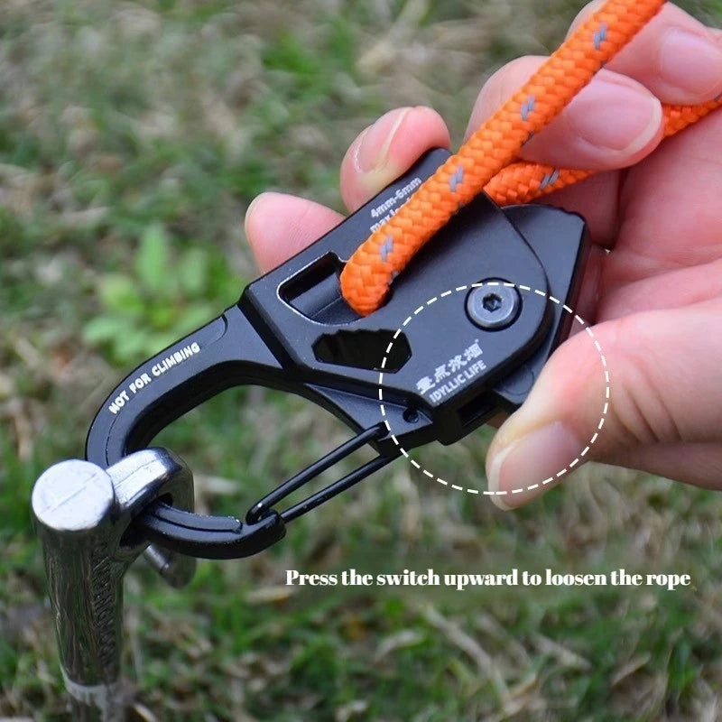 Aluminum Alloy Tent Rope Tensioner Heavy Duty Rustproof Lightweight Adjuster for Canopy Awning Wind Camping Accessories