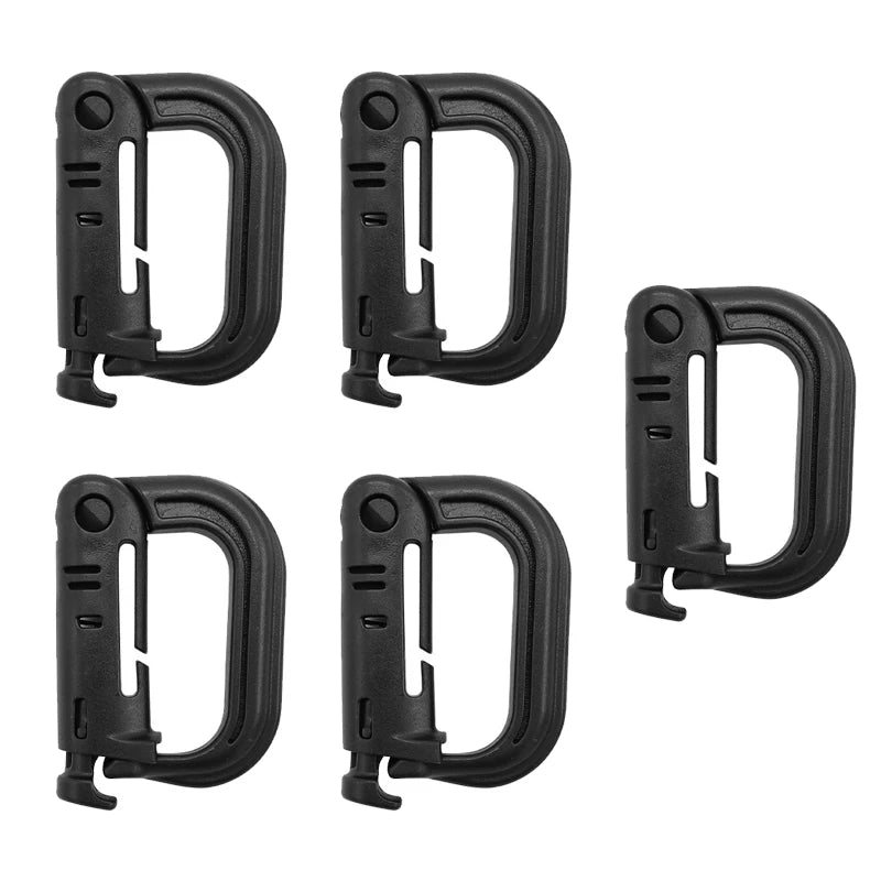 10/5/3/1PCS Outdoor Molle Carabiner D Locking Ring Plastic Clip Snap Type Ring Buckle Carabiner Keychain ITW Fastener Bag Buckle