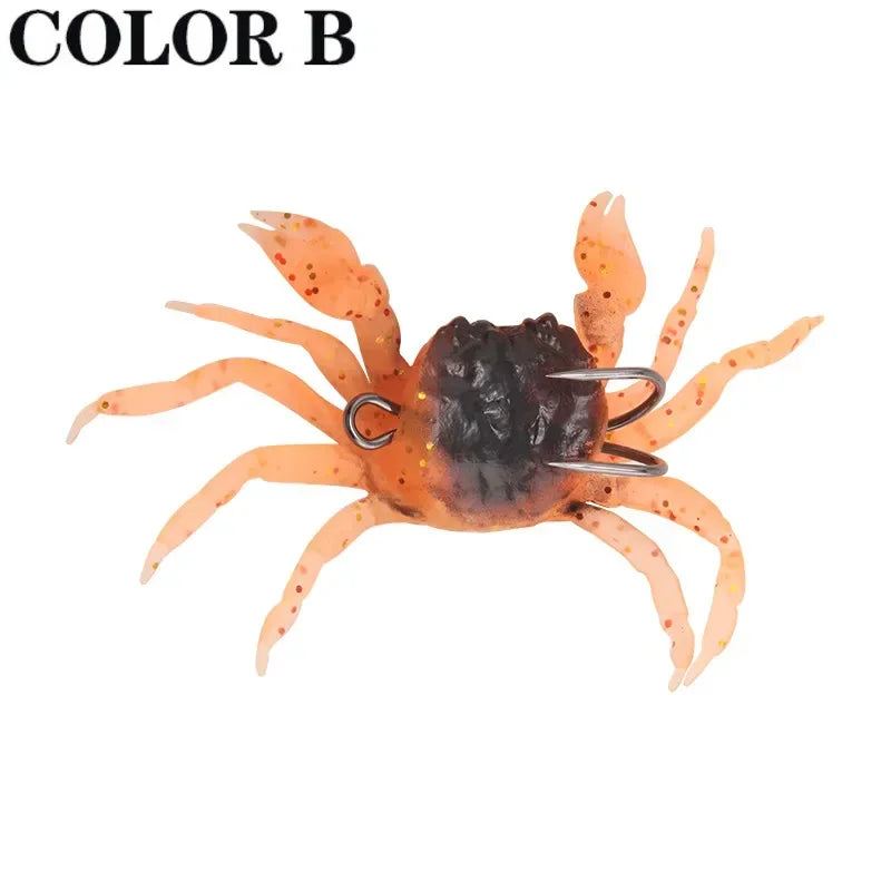 ALASICKA 5-10pcs 8/10CM Crab Lure 3D Simulation Crab Bait Artificial Bait Soft Bait Bass Wrasse Cod Sea Fishing Hook Tackle Tool