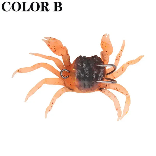 ALASICKA 5-10pcs 8/10CM Crab Lure 3D Simulation Crab Bait Artificial Bait Soft Bait Bass Wrasse Cod Sea Fishing Hook Tackle Tool