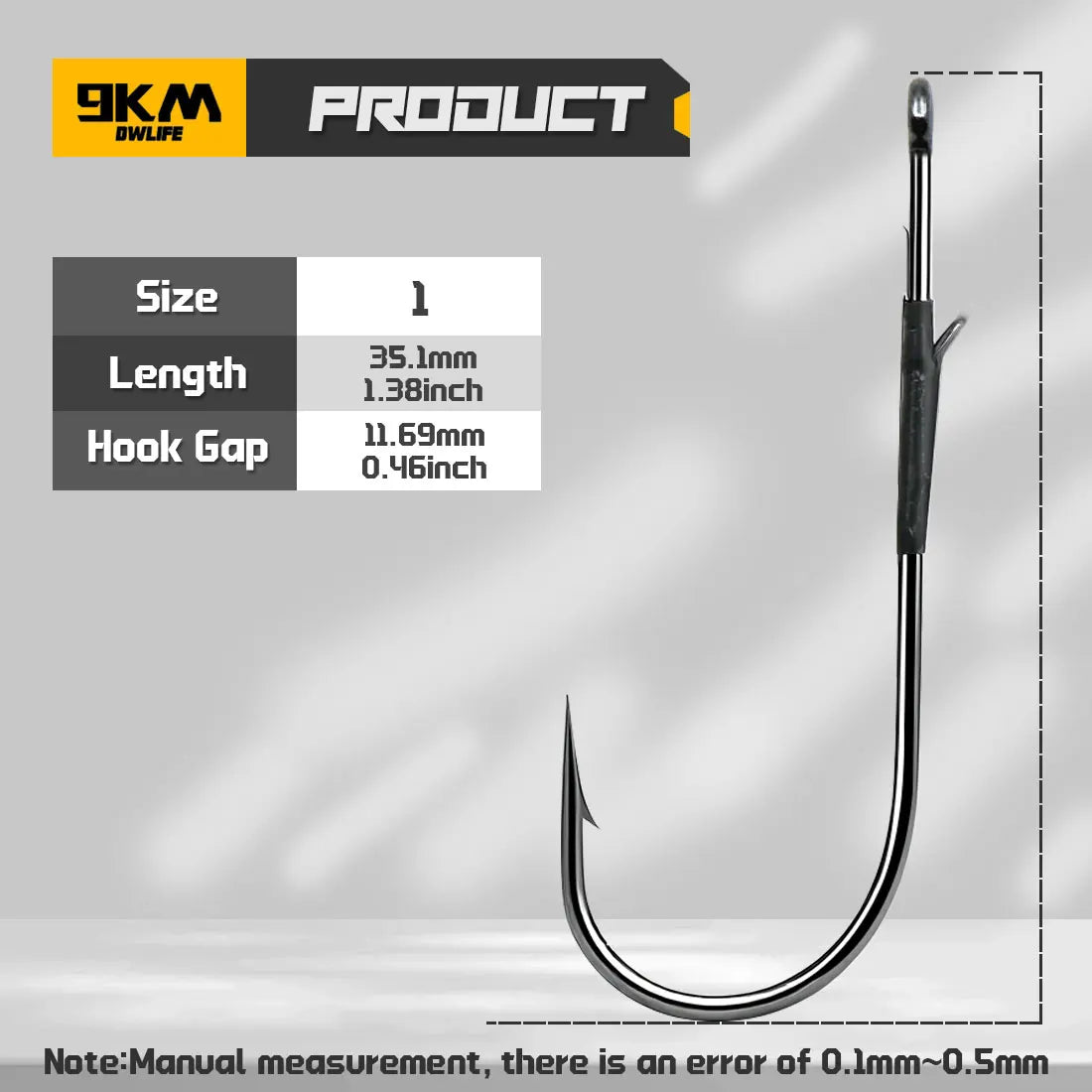 9KM Baitholder Worm Hook 10-30pcs Non-Offset Heavy Cover Hook for Bass Fishing Dual Barb Hook Punching Texas Drop Shot Neko Rig