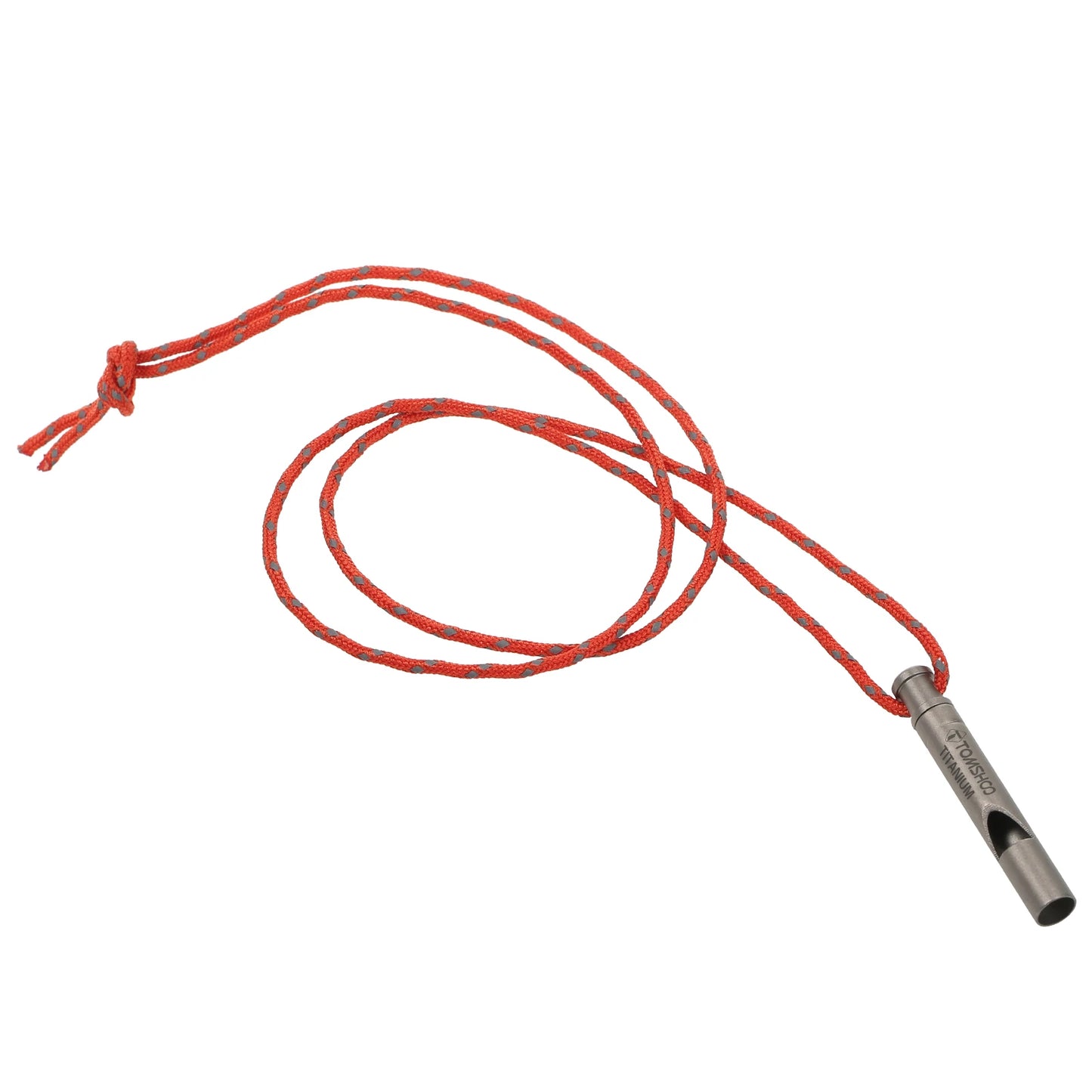 TOMSHOO  Titanium Emergency Whistle with Cord Outdoor Survival Camping Hiking Exploring Emergency Whistle