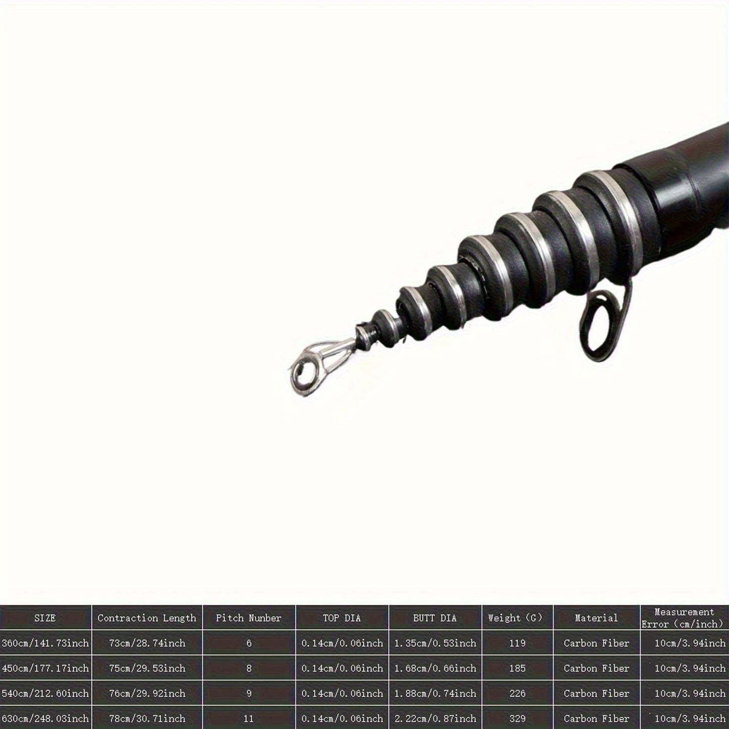 3.6-6.3m Red Rock Fishing Rod, 36T Carbon Fiber Material, Stylish Paint Finish, Suitable for Both Fresh and Saltwater Use
