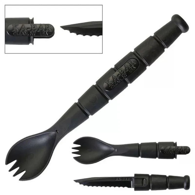 Mini Cutlery Set, Outdoor Multifunctional Tools, Fork Spoon Knife Combination, Camping and Hiking Essential Equipment