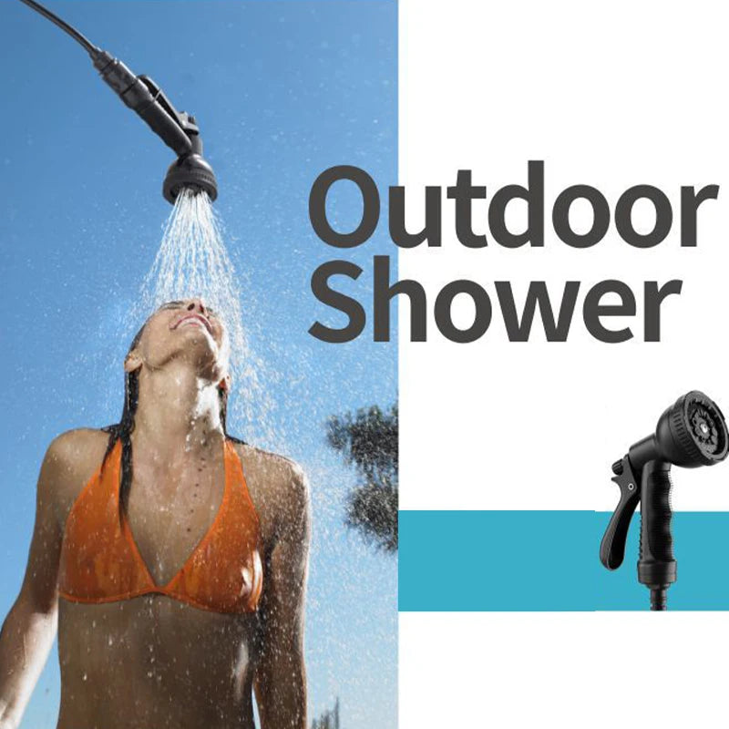 1PCS Outdoor Manual Camping Shower,3/5/8L Multi-functional Shower Pump for Pet Bath Car Wash,Portable Shower Tool with 3m Hose