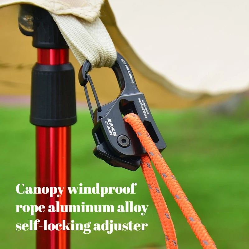 Aluminum Alloy Tent Rope Tensioner Heavy Duty Rustproof Lightweight Adjuster for Canopy Awning Wind Camping Accessories
